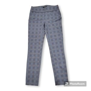 Stretchy brown plaid trouser